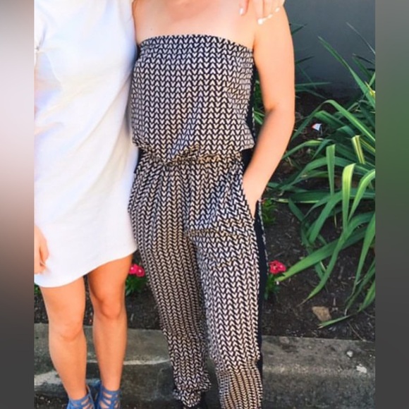 Strapless side tie jumpsuit - Picture 1 of 4